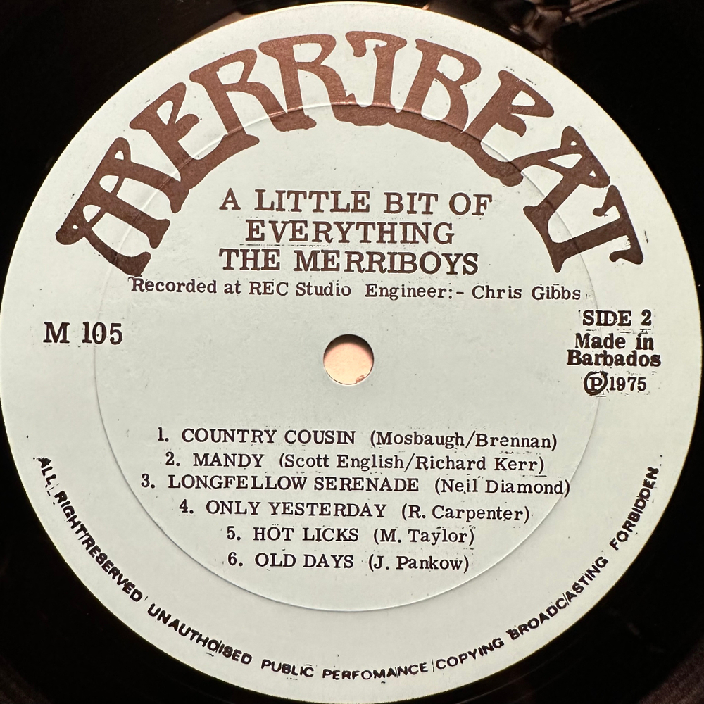 The Merriboys - A Little Bit Of Everything (Барбадос 1975г.)