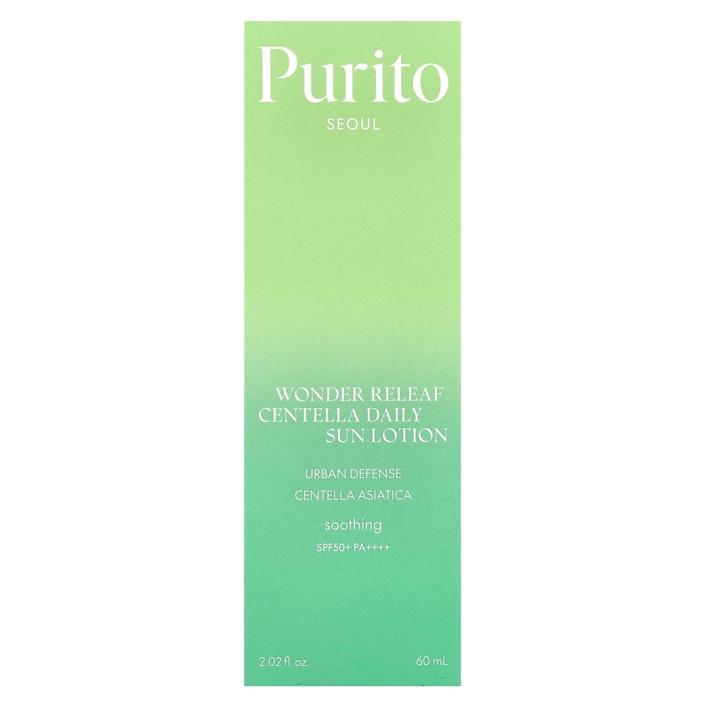 Purito, Wonder Releaf Centella Daily Sun Lotion, SPF 50+ PA ++++, 60 мл (2,02 жидк. унц.)