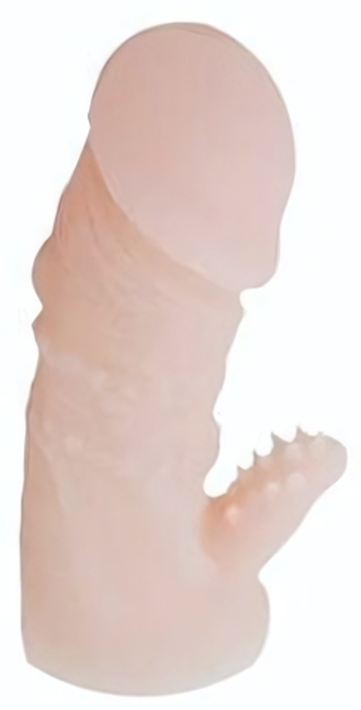 Коричневая насадка на пенис - 11,5 см. (Цвет: коричневый)