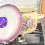 Кастрюля 4л "Фиалка" слоновая кость