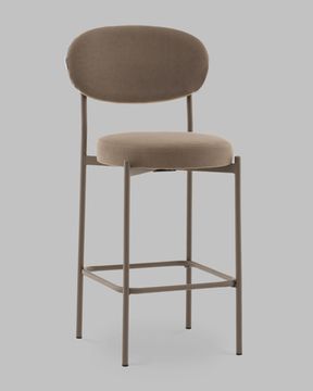 Стул Полубарный Бриф DD велюр капучино каркас капучино муар