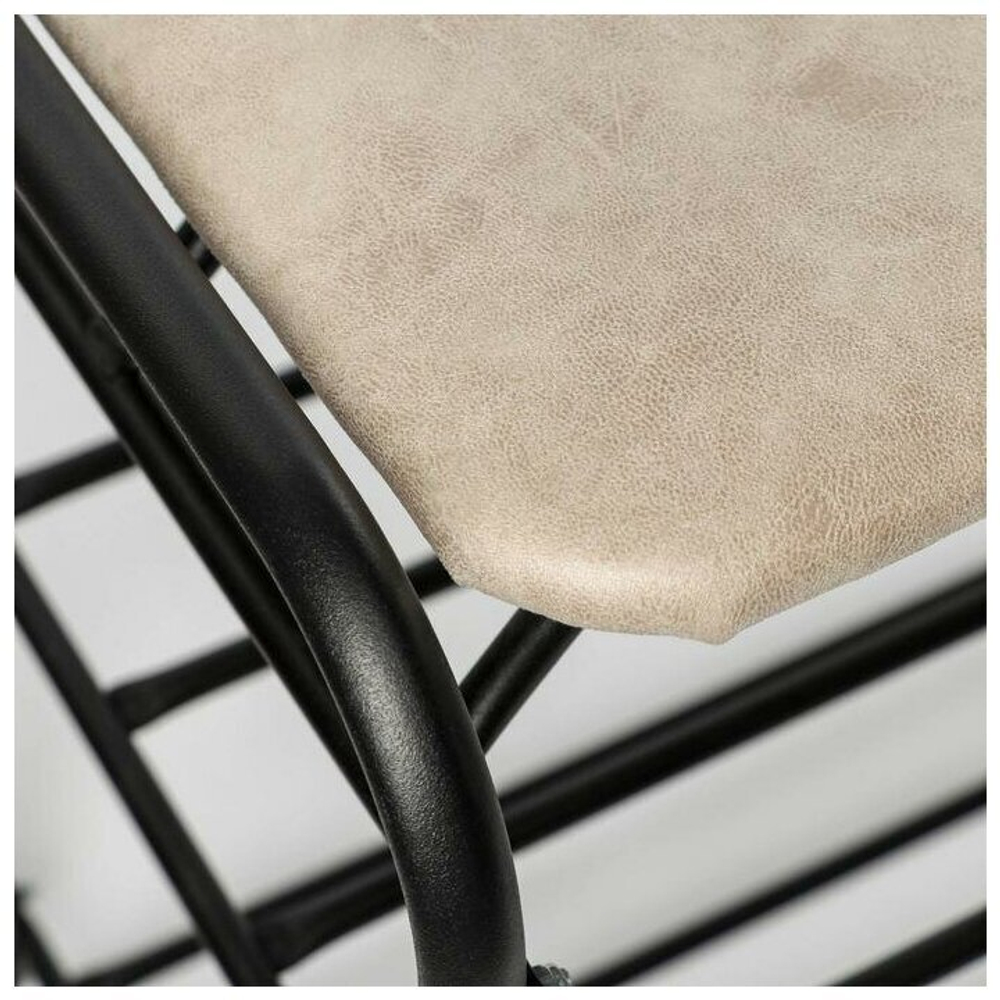 ПОДСТАВКА ДЛЯ ОБУВИ 3 ПОЛКИ 65СМ СИДЕНЬЕМ ЗАМША ЧЕРНЫЙ