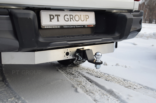 Фаркоп PT GROUP /съемный квадрат/ с нержавеющей накладкой для TOYOTA Hilux 2015-(паспорт и сертификат в комплекте)(без электрики) арт.THI-15-991124.00