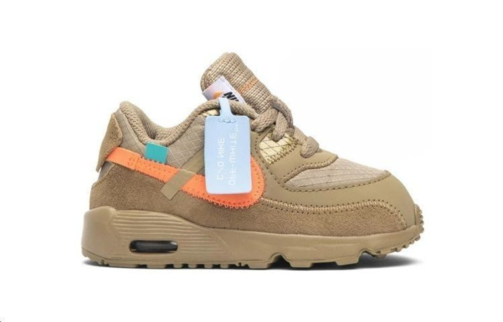 Baby Nike Air Max 90 The Ten OFF-WHITE Desert Ore low-top running shoes Desert Yellow