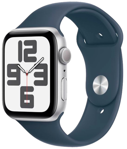 Apple Watch SE 2 (2023) GPS 44мм корпус из алюминия Silver + ремешок Blue