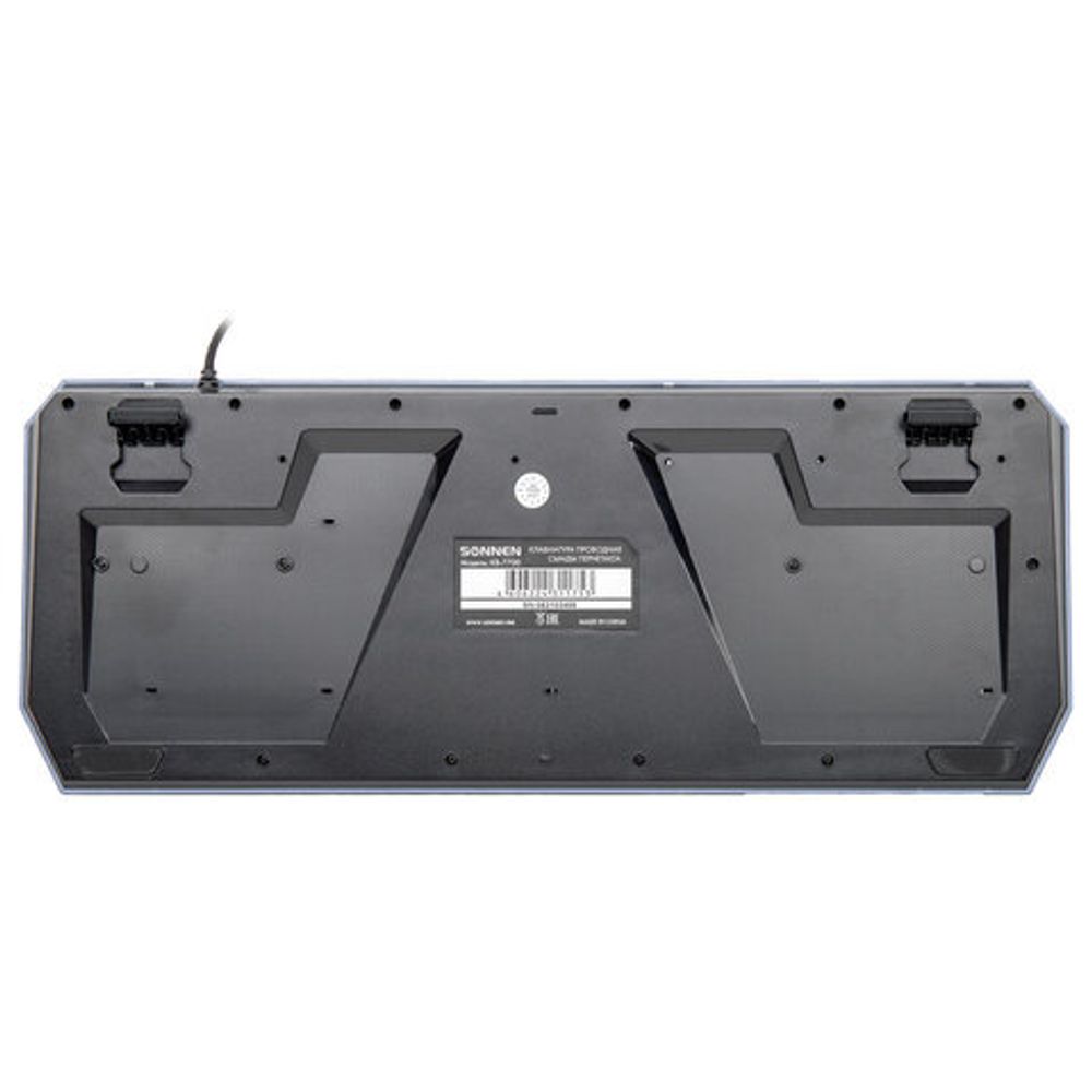 Клавиатура проводная SONNEN KB-7700, USB, 104 клавиши + 10 программируемых клавиш, RGB, черная, 513512