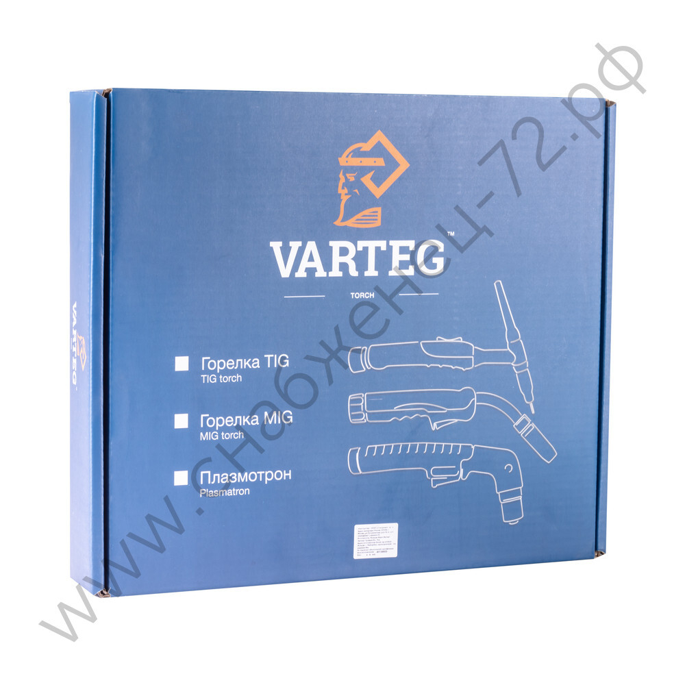 Varteg Горелка TIG-18 8м (разъем 35мм2, с кнопкой, ж/охл.) (пр-во FoxWeld/КНР)