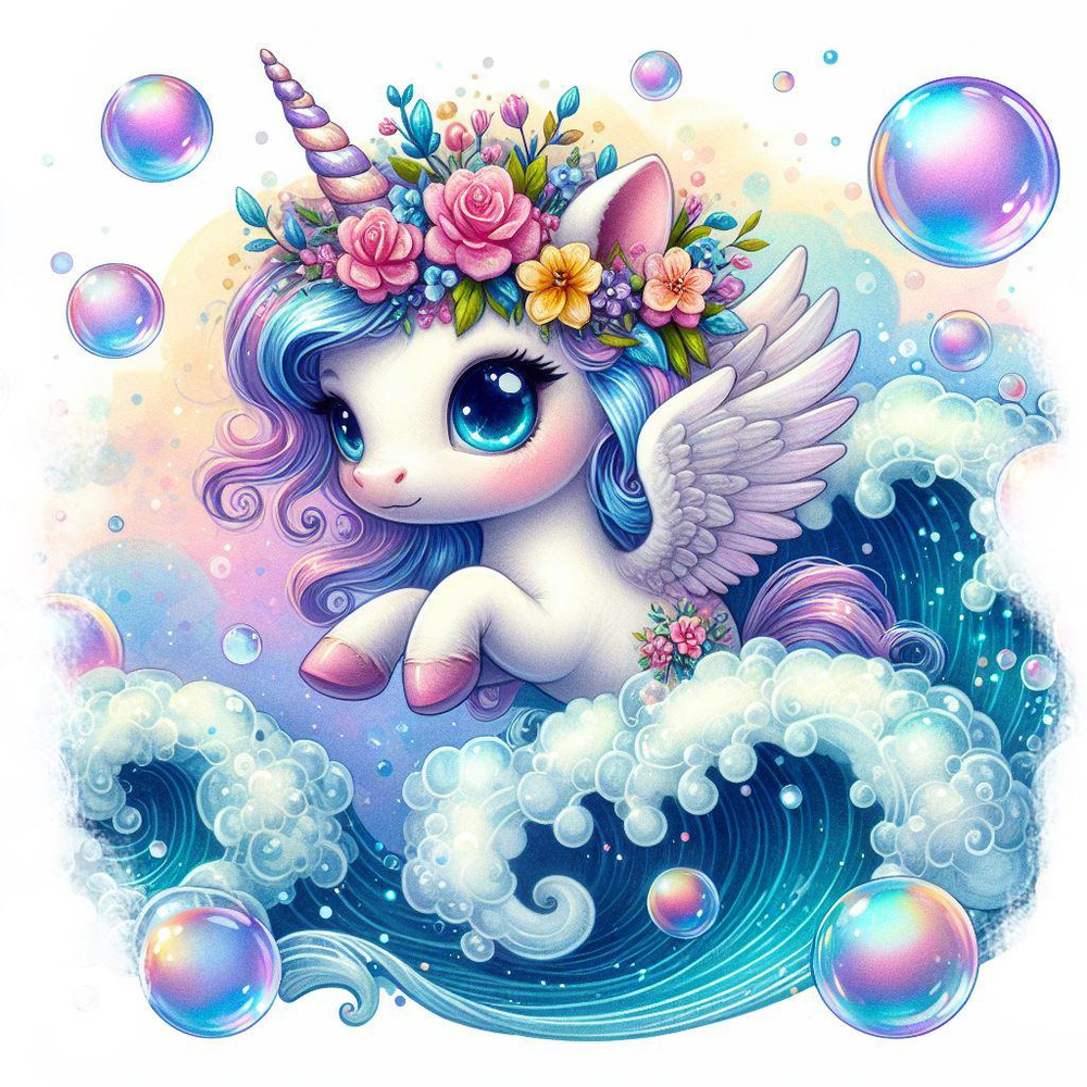 Мыльные пузыри "Единорог с цветами" (Пузырята)