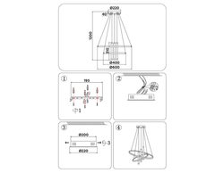 Ambrella Подвесной управляемый светодиодный светильник LineTech FL5371