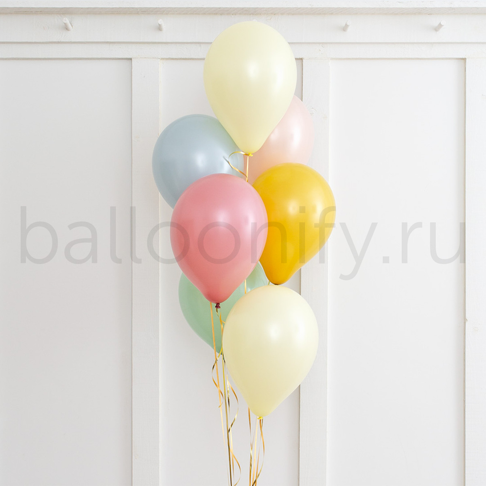 Фонтан шаров "Гармония пастели и золота"