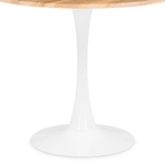 Стол деревянный Woodville Тулип 90х73 дуб вотан, белый, ножки белые