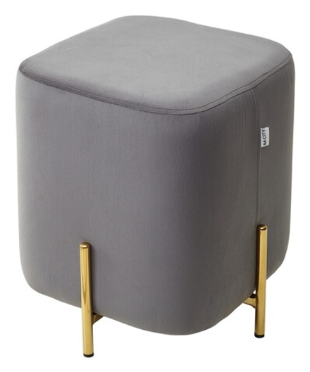 Пуф для гостиной М-City DISAUR Арес (Ares) Bluvel-14 Серый, Золотой