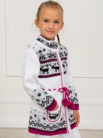 Кардиган вязаный на молнии для девочки