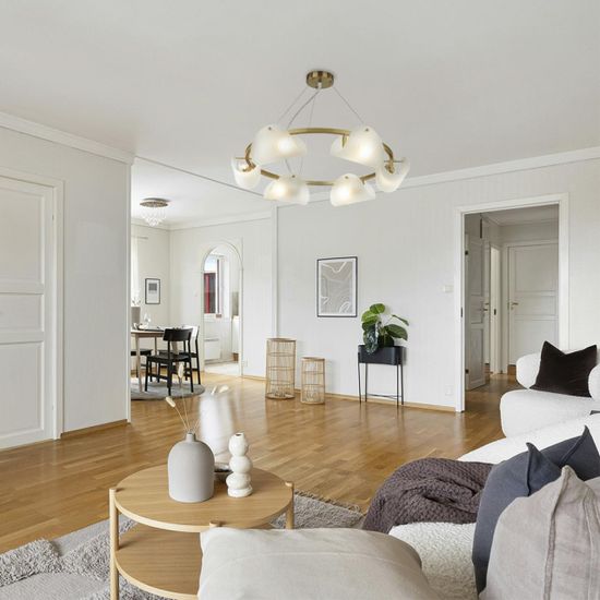 6571/6 NEOCLASSI LN26 193 медный/белый/металл/стекло Люстра E14 6*60W 220V FIORO