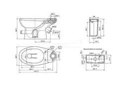 Бачок унитаза "Элисса" боковой подвод