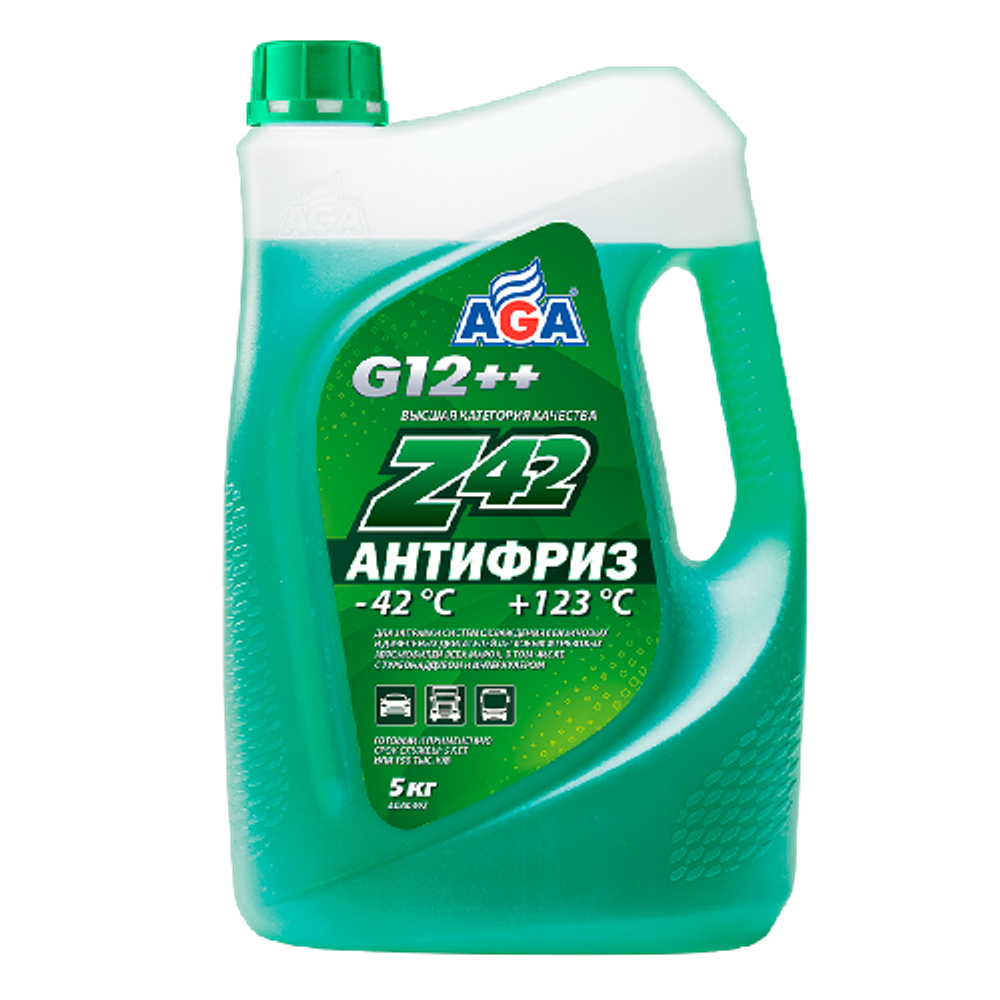ОЖ Антифриз готовый AGA Z-42 G12++ зеленый (5кг)