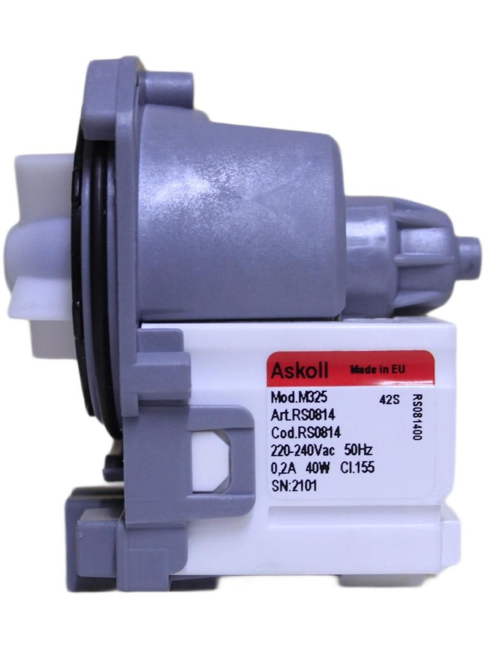 Насос для стиральной машины Askoll M325 40W (3 защелки, фишка вперед)
