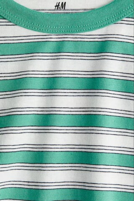 H&M Хлопковая футболка, зеленый