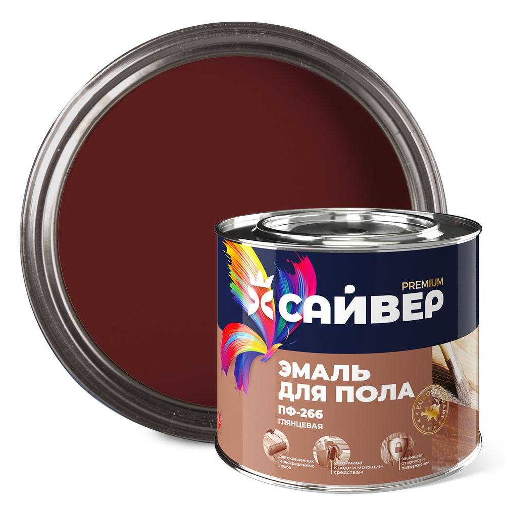 САЙВЕР  Эмаль ПФ-266 Вишневая 1,8кг