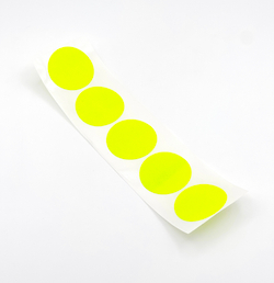 Клейкая лента ФОРМА КРУГ 40мм @TrueGAFF SIGN Желтый (светится в ультрафиолете) - 100 штук