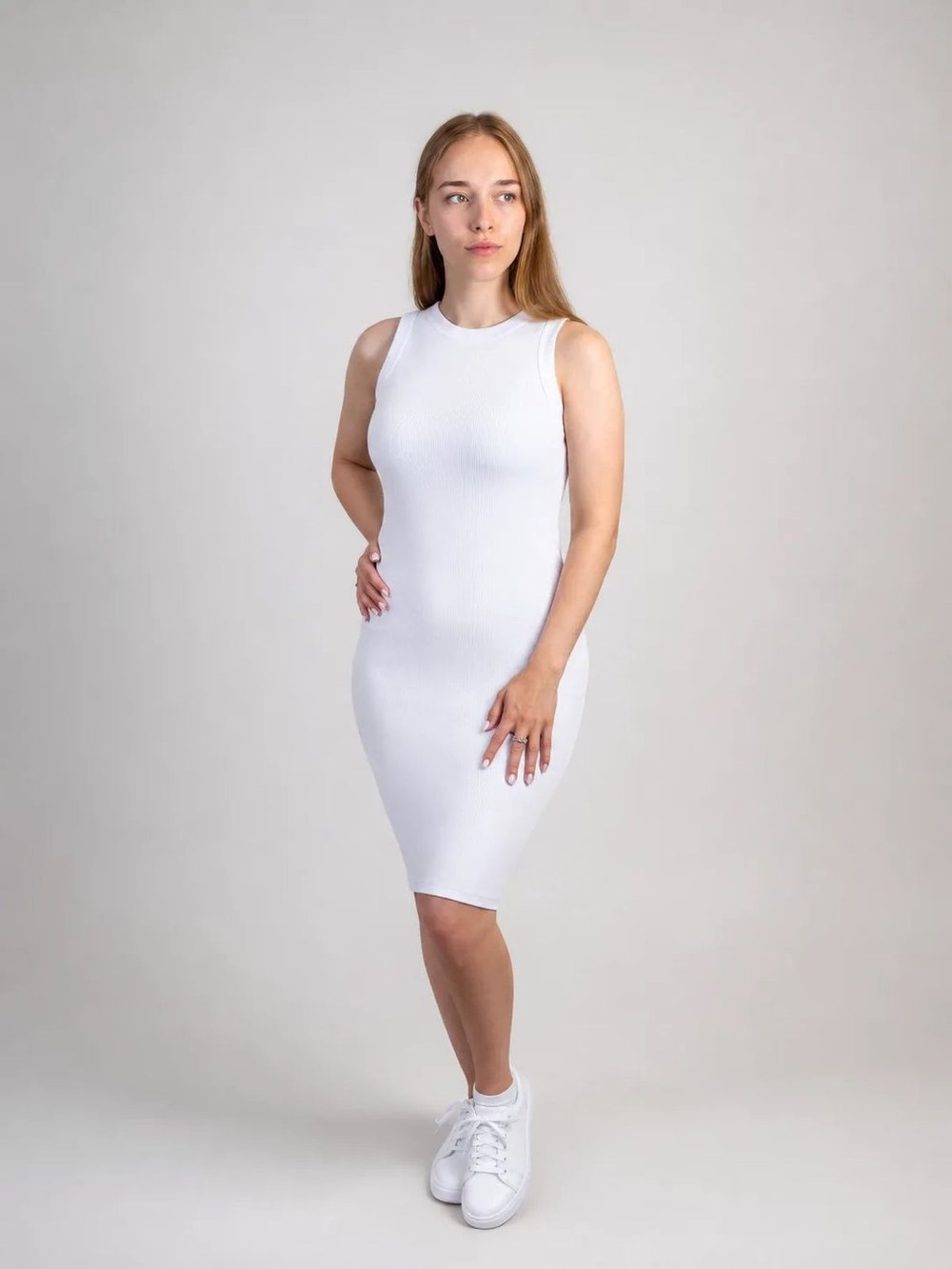 Платье лапша белое 40-44