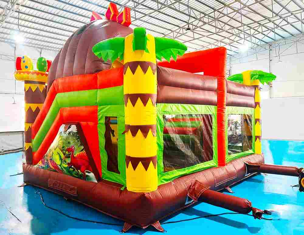 Коммерческий надувной батут «Дино-прыжок» 5х5.5х4м