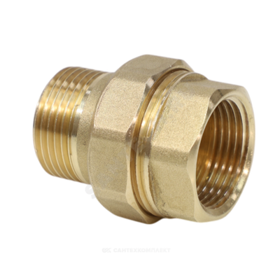 Соединитель латунь американка Ду 25 (1") прямой ВР/НР VALFEX VF.340.L.100