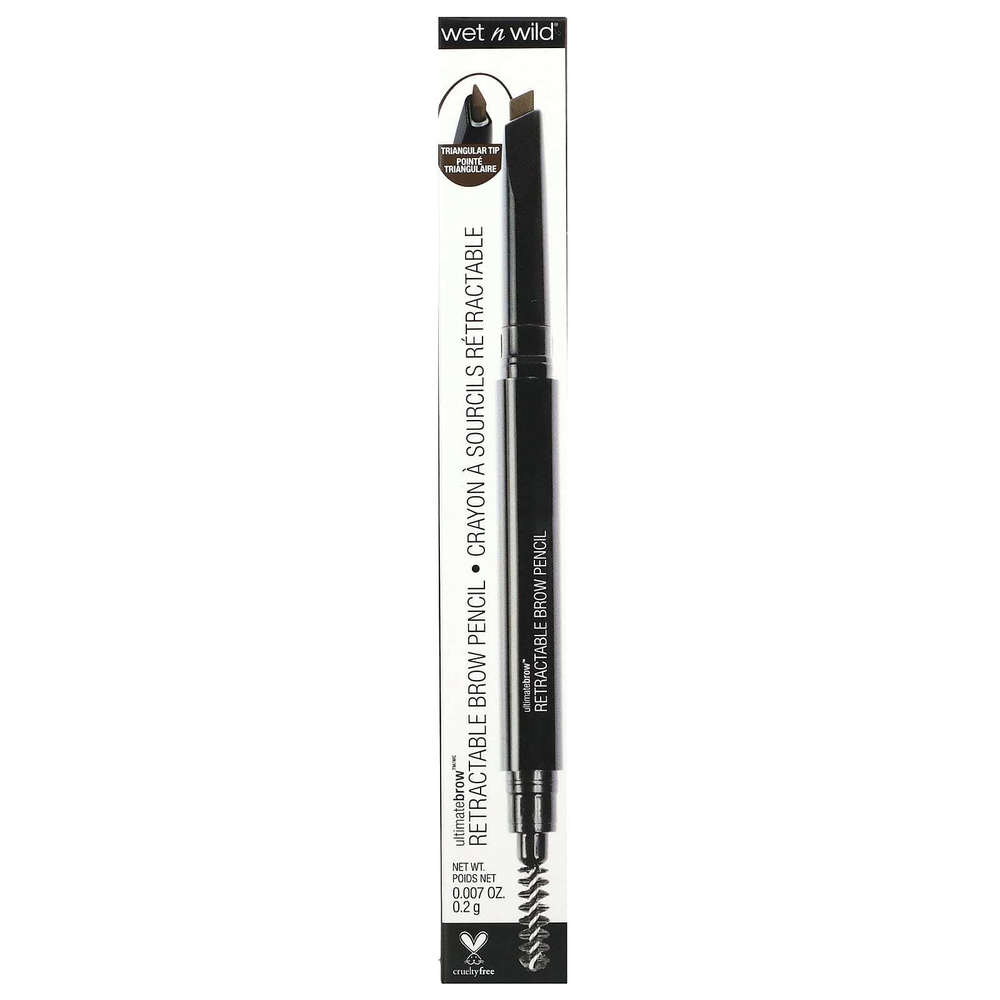 wet n wild, Ultimate Brow, карандаш для бровей, 626A, пепельно-коричневый, 0,2 г (0,007 унции)