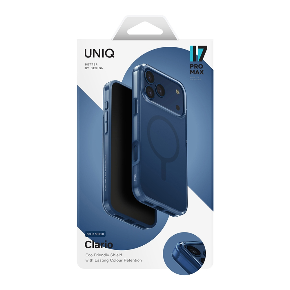 Uniq для iPhone 17 Pro Max чехол Clario Royal Blue (MagSafe)