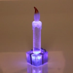 Сувенир с подсветкой «Свеча праздничная» 15 см, серебро