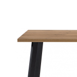 Стол деревянный Woodville Тринити Лофт 120 25 мм дуб крафт золотой, черный матовый, ножки черные