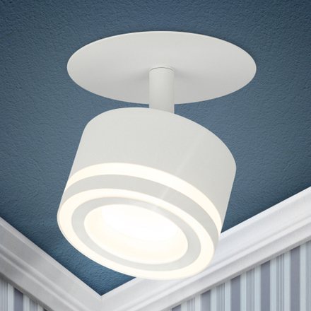 Светильник встраиваемый ЭРА DK114 WH под лампу GX53 поворотный белый