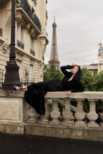 Боди с капюшоном, черный