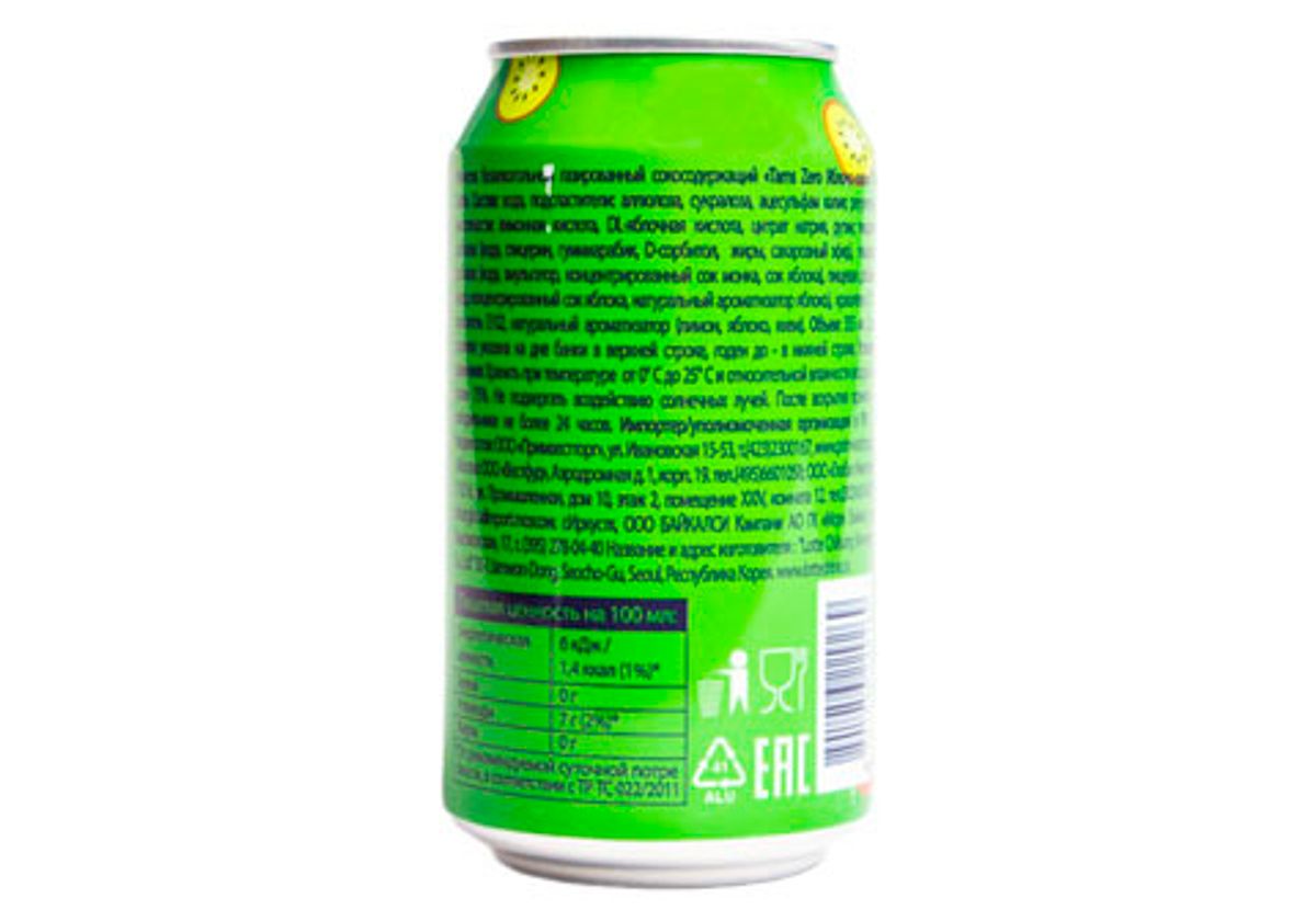 Напиток Tams Zero Kiwi & Apple, 355мл