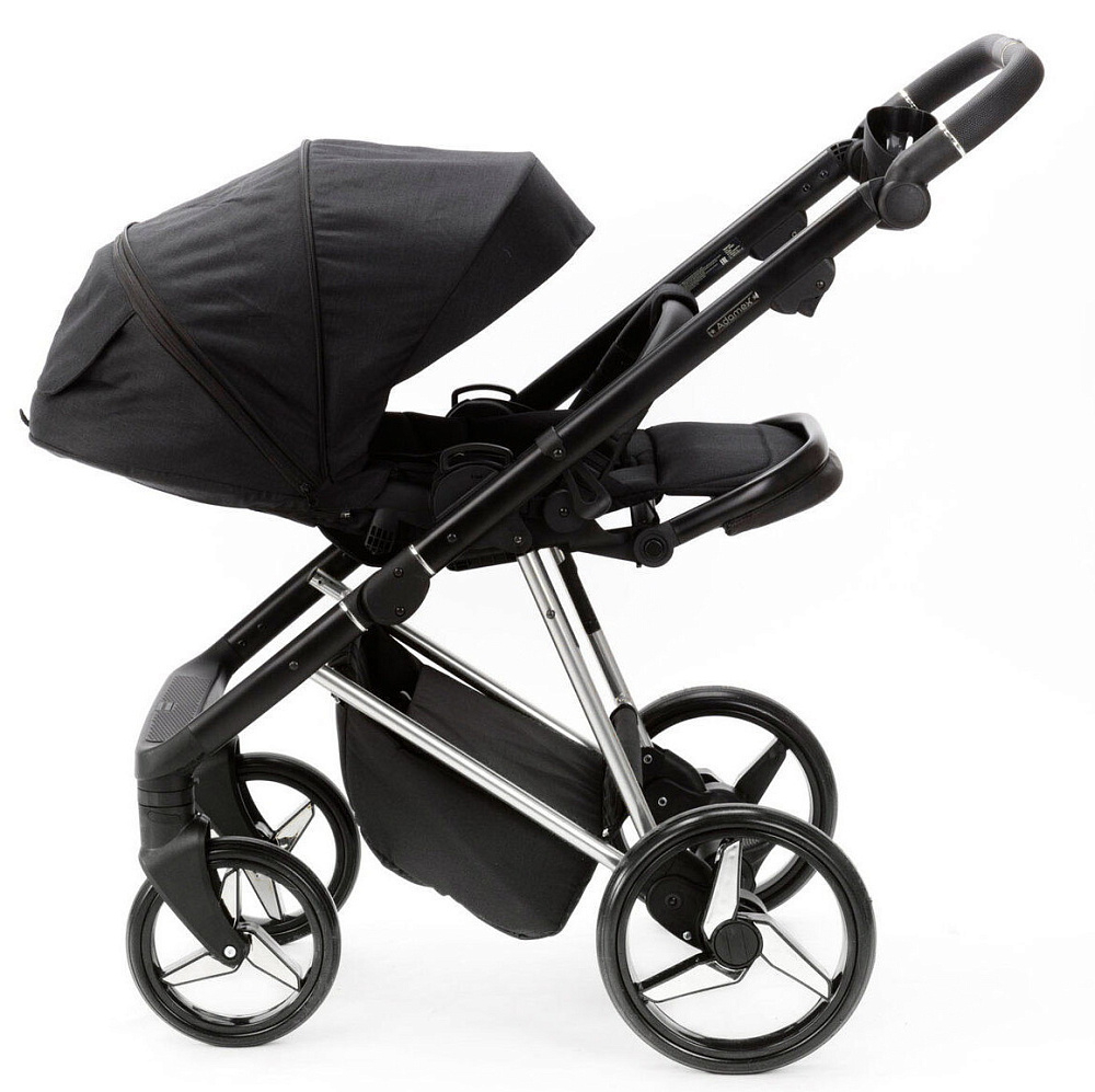 Детская коляска Adamex Quantum Star 3 в 1 Q-STAR51 (ЧЕРНЫЙ+ХРОМ РАМА)