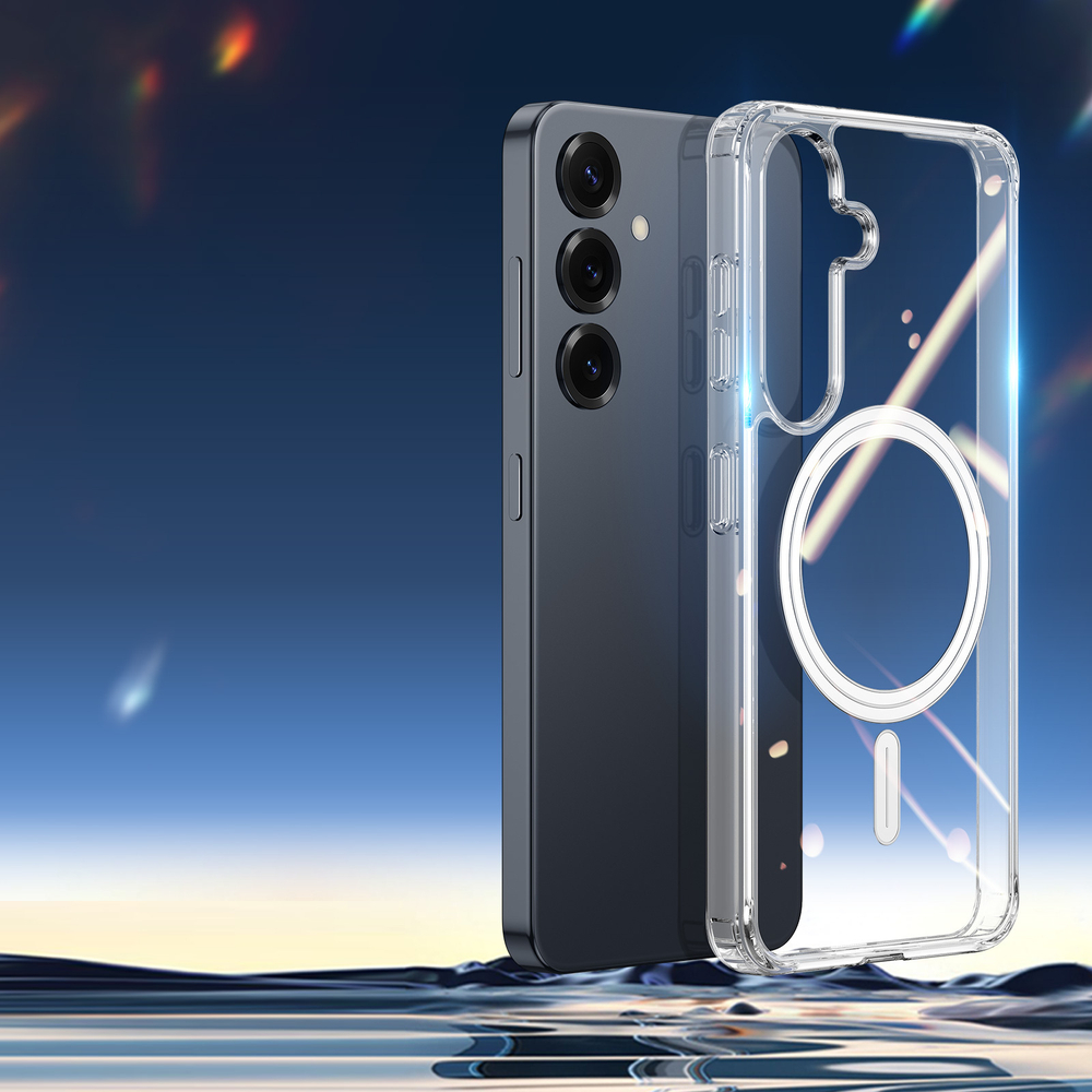 Усиленный прозрачный чехол с MagSafe от Dux Ducis для Samsung Galaxy S25+, серия Clin Mag Series Case
