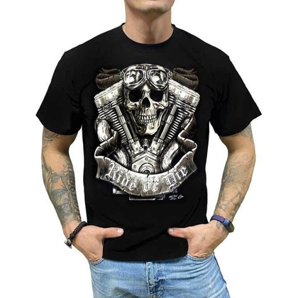 Футболка Ride or Die Череп в двигателе (S)
