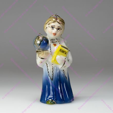 Фарфоровая елочная игрушка "Учительница"