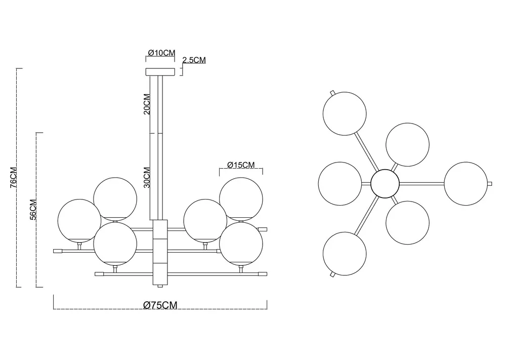 Люстра на штанге Arte Lamp ARKAB