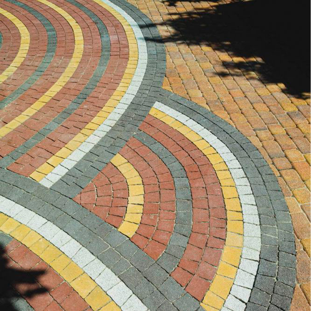 Тротуарная плитка АНТИК - Гранит Белый, комплект из 5 видов плит