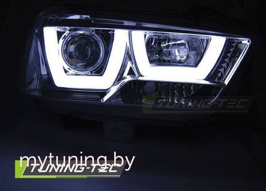 Передние фары tube light chrome для Dodge Charger LX II