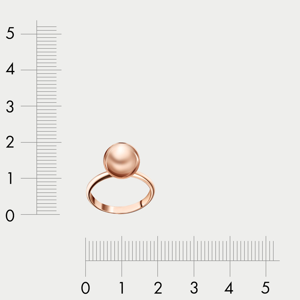 Кольцо женское из розового золота 585 пробы без вставки (арт. 03464-10)