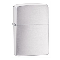 Набор Zippo (зажигалка Zippo 200 Brushed Chrome и газовый вставной блок с двойным пламенем)