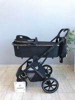 Коляска детская Peppy Tecla 2 в 1 Shadow Black Chrome Edition (Черный)