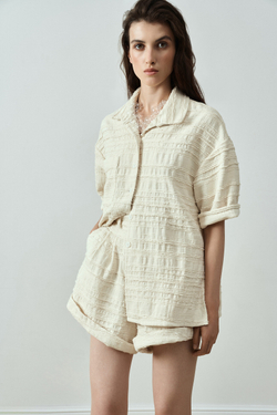 Рубашка из фактурного хлопка Stucco