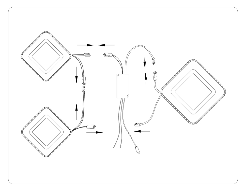 Потолочный светодиодный светильник с пультом FA8877/3 WH белый 3000K-6400K 62W 410*290*170 (ПДУ ИК)