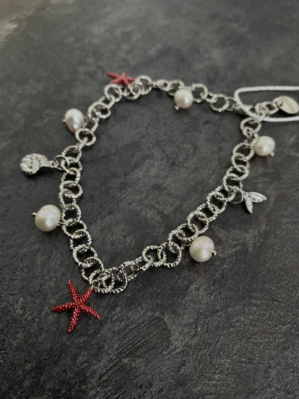 Анклет "Морская мечта", оттенок серебро