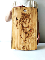 Разделочная доска из спила Сибирского кедра Лошадь