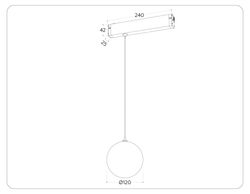 Ambrella Управляемый светодиодный светильник для шинопровода Magnetic 220V диммируемый 3000-6400K Magnetic 220V GL1442