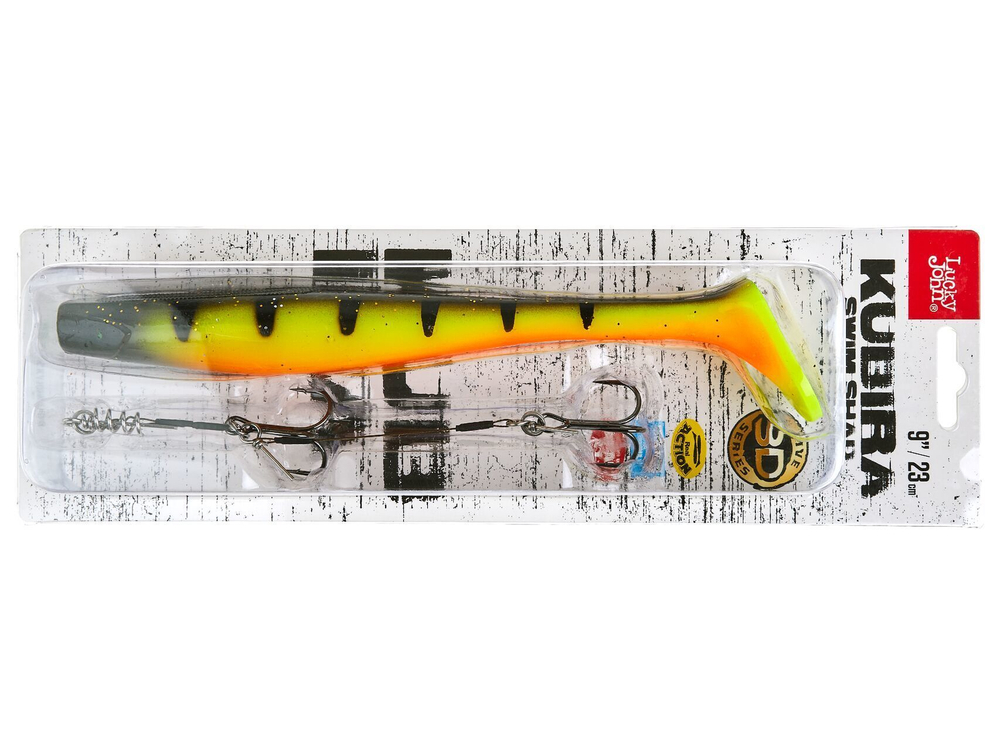 Набор Виброхвост + стингер LJ 3D Series Kubira Swim Shad 9" (22,8 см), цвет PG14, 1 шт.